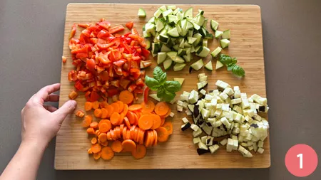 Insalata di farro con ceci e verdure - p1