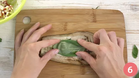 Involtini di melanzane con robiola, pomodori e basilico - Passaggio 6