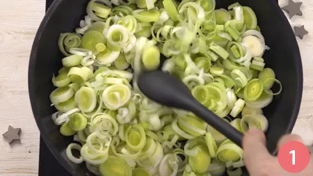 Lasagne al salmone e porri - Passo 1