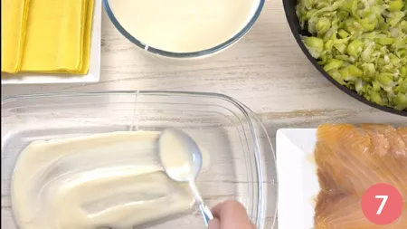Lasagne al salmone e porri - Passo 7