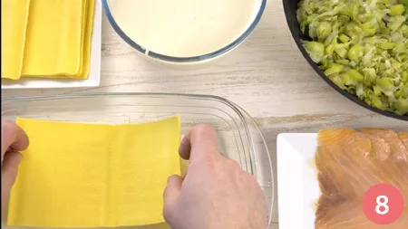 Lasagne al salmone e porri - Passo 8