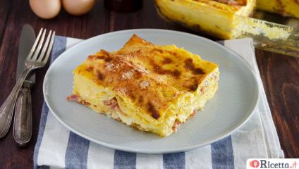Lasagne alla carbonara, primo piatto ricco e saporito