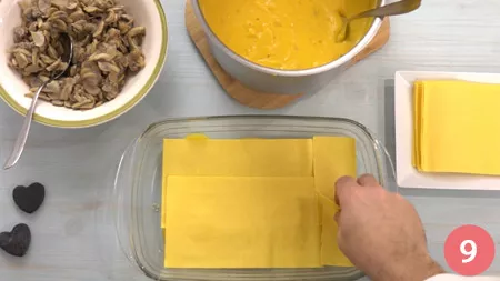 Lasagne con zucca e funghi - Passo 9