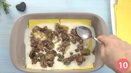 Lasagne funghi e salsiccia - Passaggio 10