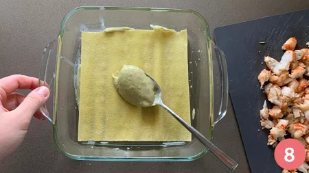 Lasagne con gamberi e pistacchi - Passaggio 8