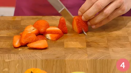 Macedonia di giornata con gamberi e vinaigrette alla vaniglia - Passaggio 4