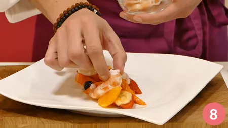 Macedonia di giornata con gamberi e vinaigrette alla vaniglia - Passaggio 8