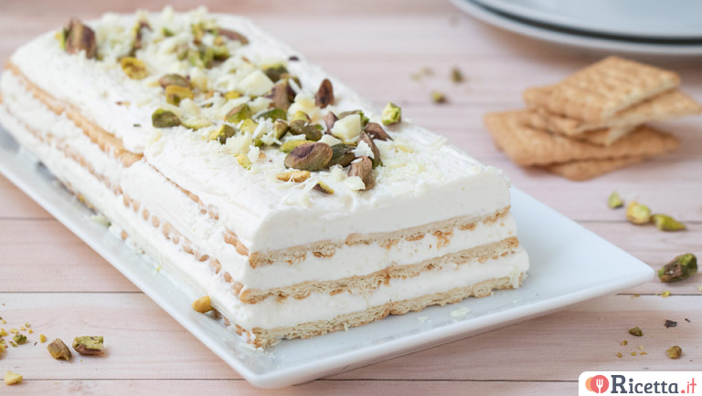 Mattonella con crema al latte: senza cottura e senza gelatina