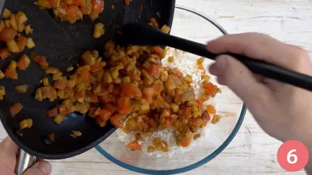 Melanzane ripiene di riso - Passaggio 6