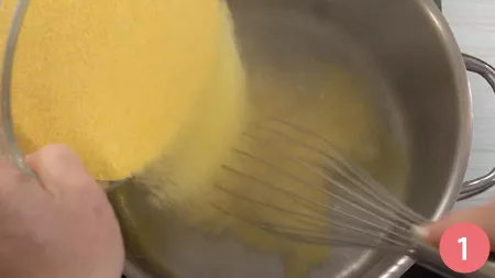 Millefoglie di polenta - Passo 1