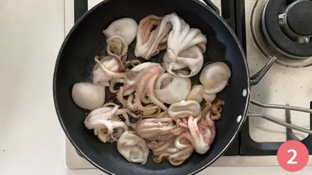 Moscardini in umido - Passaggio 2