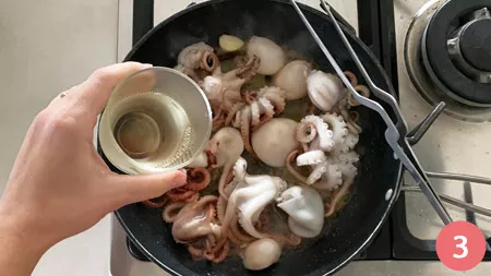 Moscardini in umido - Passaggio 3