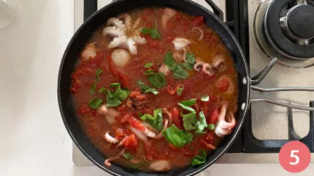 Moscardini in umido - Passaggio 5