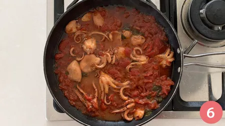 Moscardini in umido - Passaggio 6