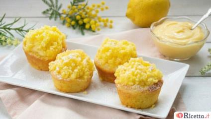 Muffin mimosa Bimby, ripieni di crema pasticcera