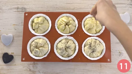 Muffin salati prosciutto e formaggio - Passaggio 11