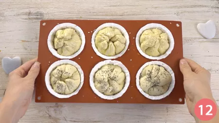 Muffin salati prosciutto e formaggio - Passaggio 12