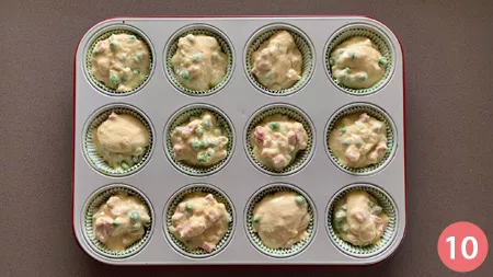 Muffin prosciutto e piselli - p10