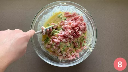 Muffin prosciutto e piselli - p8