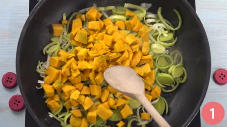 Muffin zucca e gorgonzola - Passo 1