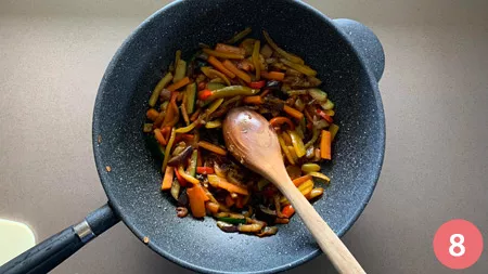 Noodles di riso alle verdure - p8