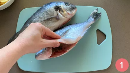 Orata con patate, zucchine e pomodorini - p1