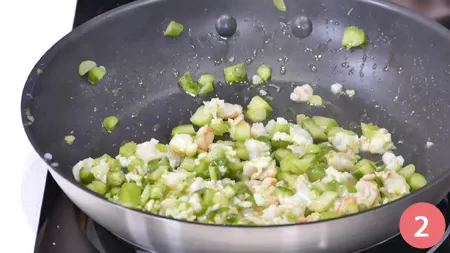 Paccheri ripieni con asparagi e gamberi - Passaggio 2