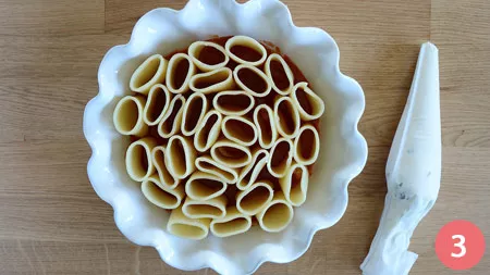 Paccheri ripieni con ricotta e mozzarella - P3