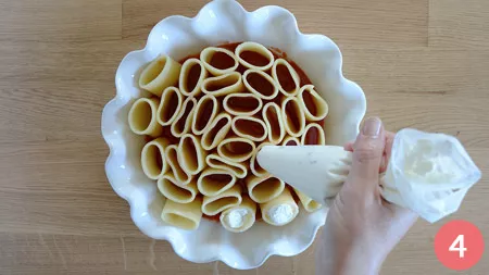 Paccheri ripieni con ricotta e mozzarella - P4