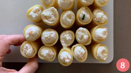 Paccheri ripieni di ricotta e gamberi - p8