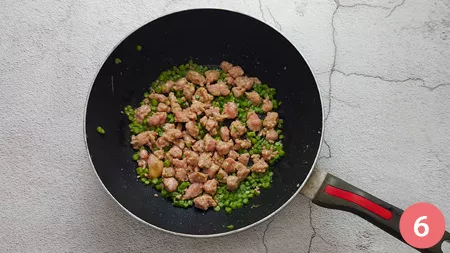 Pasta con asparagi e salsiccia - p6