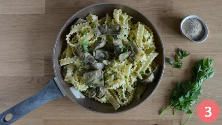 Pasta con carciofi - P3