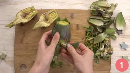 Pasta con carciofi e pancetta - Passo 1