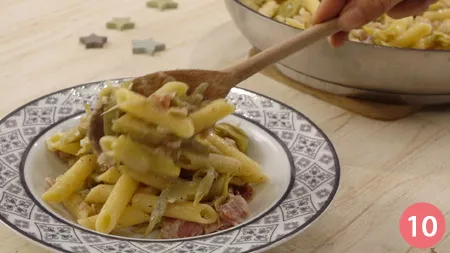 Pasta con carciofi e pancetta - Passo 10