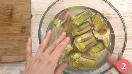 Pasta con carciofi e pancetta - Passo 2