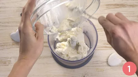 Pasta con mousse di prosciutto - Passaggio 1