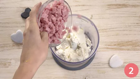 Pasta con mousse di prosciutto - Passaggio 2