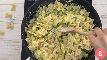 Pasta con zucchine, speck e zafferano - Passaggio 8