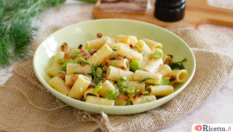Pasta fave, pecorino e finocchietto