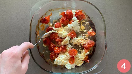 Pasta con feta, pomodorini e rucola - p4