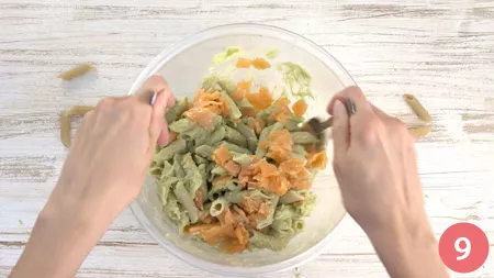 Pasta fredda con avocado e salmone - Passaggio 9