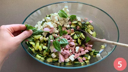 Pasta fredda con zucchine e mortadella - p5