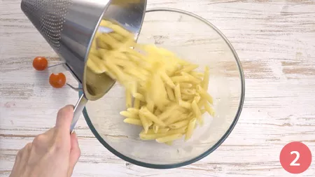 Pasta fredda con crema di pomodorini e basilico - Passaggio 2