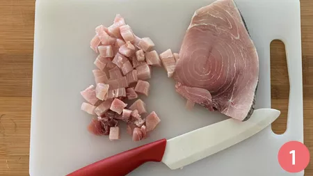 Pasta con pesce spada e melanzane - Passaggio 1