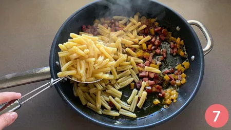 Pasta con zucca e speck - P7