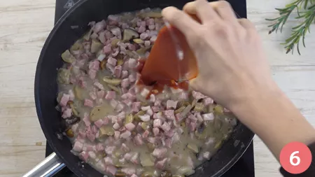 Pasta al sugo di funghi e pancetta - Passaggio 6
