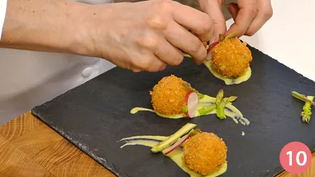 Polpette di coniglio al timo su crema di asparagi - Passaggio 10