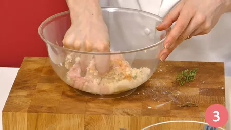 Polpette di coniglio al timo su crema di asparagi - Passaggio 3