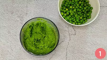 Polpette di piselli - Passaggio 1