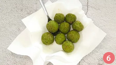 Polpette di piselli - Passaggio 6